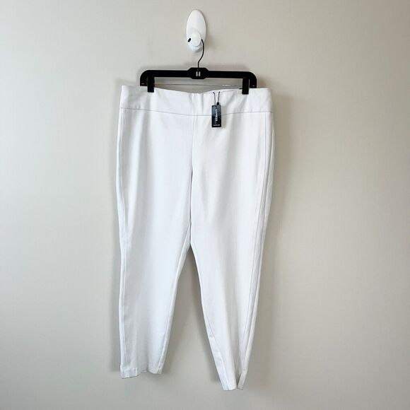 Express Columnist High Waisted Knit Ankle Pants White Women’s Size XL NWT’s - Picture 1 of 15